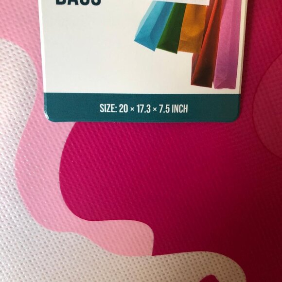 Large, Vinyl Shopping, Tote or Market Bag, Pink Camouflage, 20"x17.3"x7.5" - Picture 2 of 2